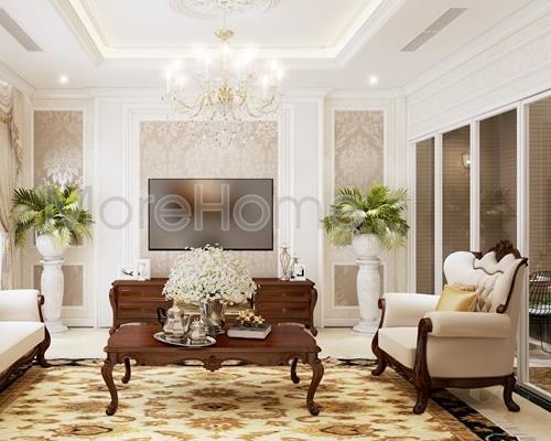  Thi công đá nhân tạo tại biệt tự tân cổ điển Tân Bình