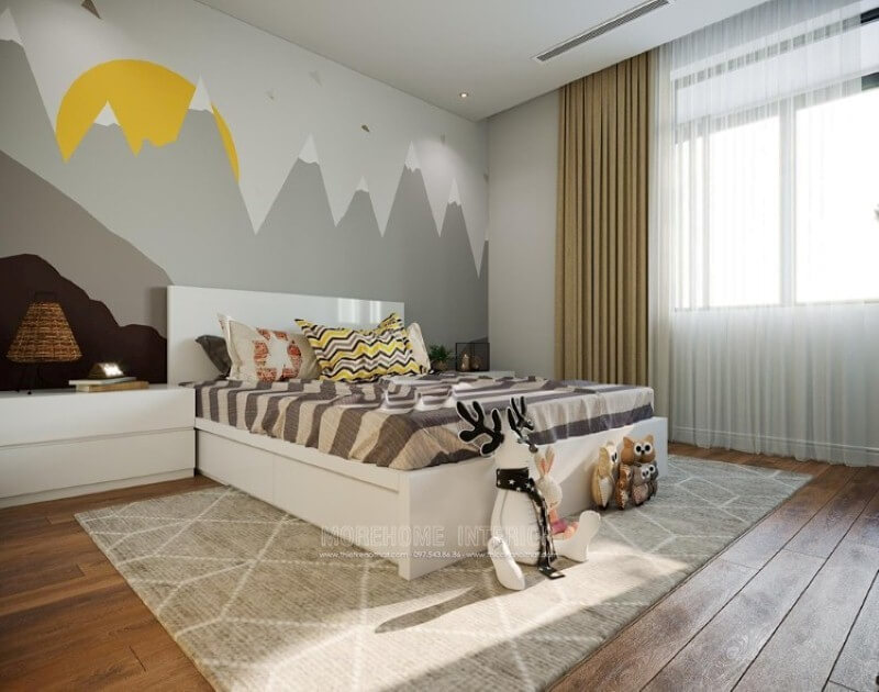 Giường trẻ em gỗ acrylic cao cấp với gam màu trắng đơn sắc là một trong những xu thế tất yếu tăng kích thích thị giác vào các đồ chơi thông minh cho con. Mẫu nội thất biệt thự đẹp